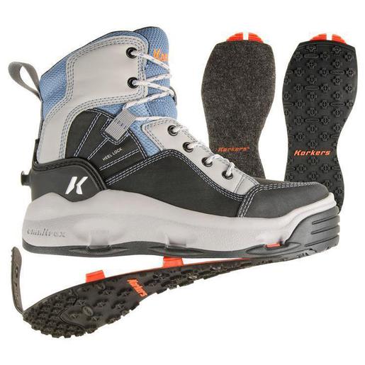 Korkers Women's Buckskin Mary Wading Boots - Plain Felt Sole 6 - Korkers