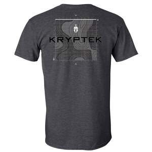 Kryptek Men's Map Short Sleeve Casual Shirt - Dark Heather - M