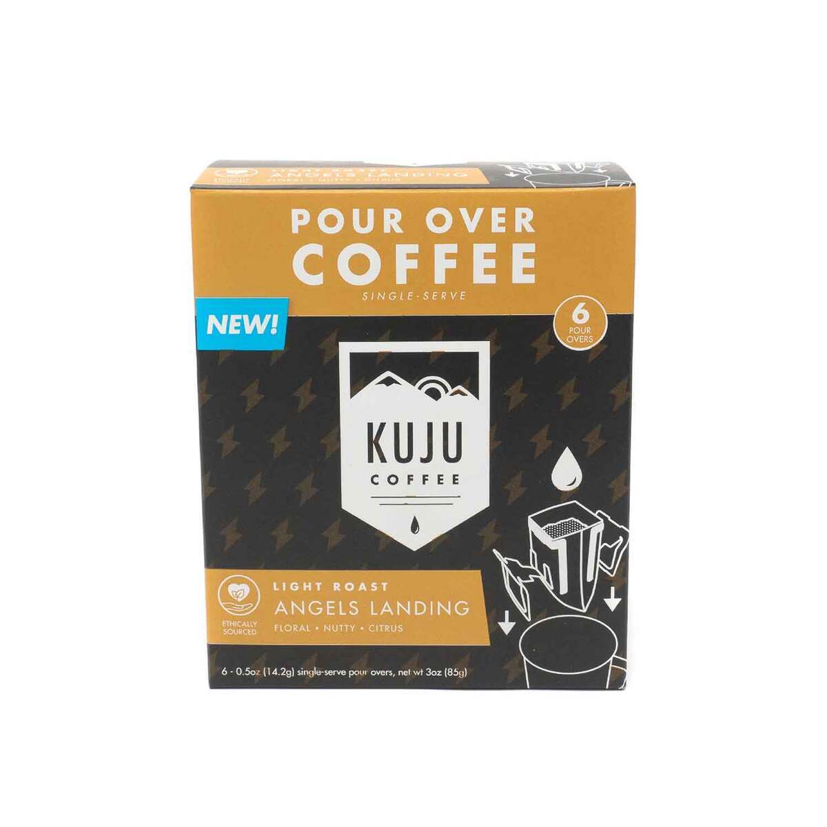 KUJU Coffee Angels Landing Light Roast Pocket Pour Over Coffee - 6 Servings KUJU Coffee Angels Landing Light Roast Pocket Pour Over Coffee - 6 Servings
