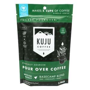 KUJU Coffee Basecamp Blend Medium Roast Pocket Pour Over Coffee - 1 Serving