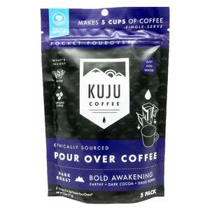 KUJU Coffee Bold Awakening Dark Roast Pocket Pour Over Coffee - 5 Servings