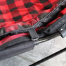 Kuma Lazy Bear Dog Blanket - 40in X 24in - Red/Black Plaid 40in X 24in