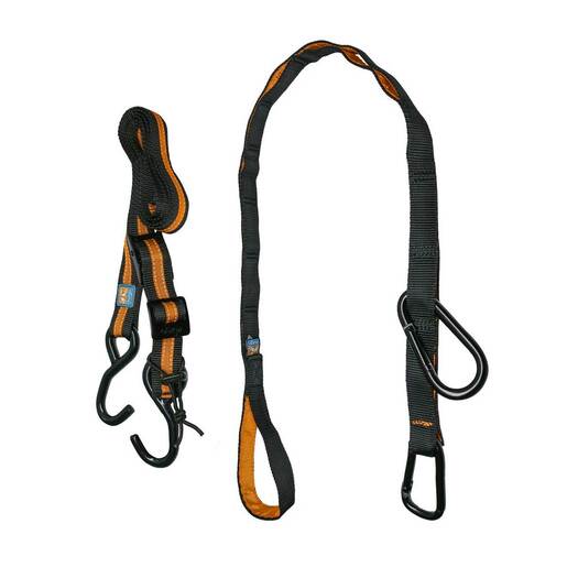 Kurgo Auto Zip Line Leash/Tether - Black/Orange - Black/Orange