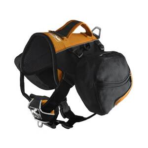 Kurgo Big Baxter Dog Backpack - Black/Orange