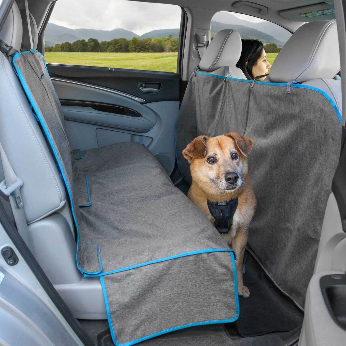 Kurgo Coast To Coast Car Hammock - Heather Grey - Gray Kurgo Coast To Coast Car Hammock - Heather Grey - Gray