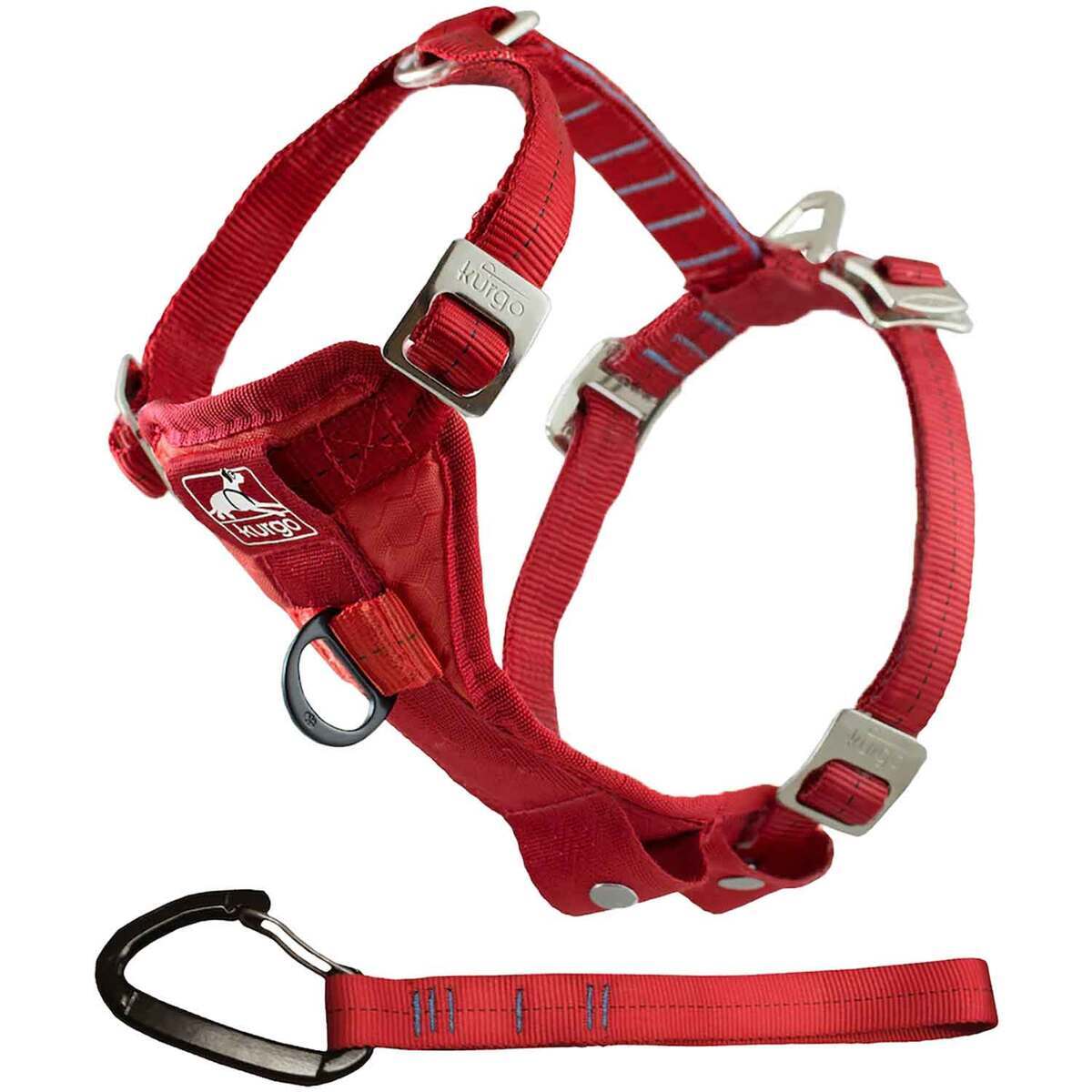 Kurgo Enhanced Strength Tru-Fit Dog Car Harness - Medium - Red Medium Kurgo Enhanced Strength Tru-Fit Dog Car Harness - Medium - Red Medium