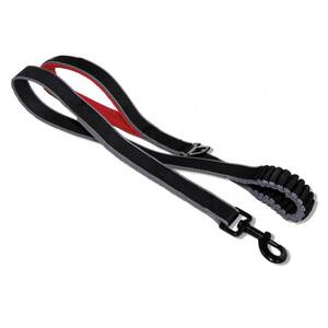 Kurgo Springback 48in Dog Leash - Black/Red