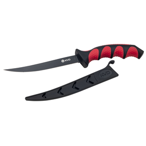 KVD Precision Fillet Knife - Red/Black, 6in