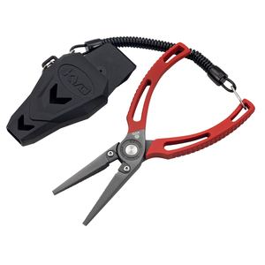 KVD Precision Stainless Steel Fishing Pliers - Red, 7in