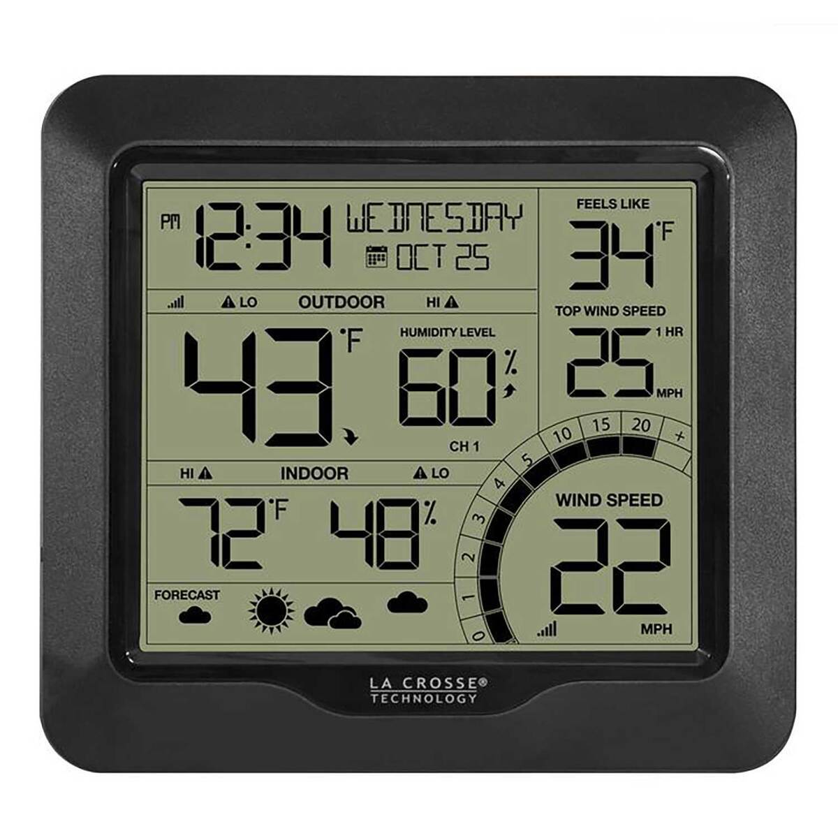LaCrosse Technology Wind Speed Weather Station - Black LaCrosse Technology Wind Speed Weather Station - Black