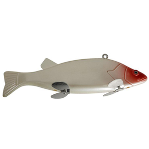 Lakco Quality Tackle Plastic Ice Fishing Spearing Decoy - Red/White, 8in
