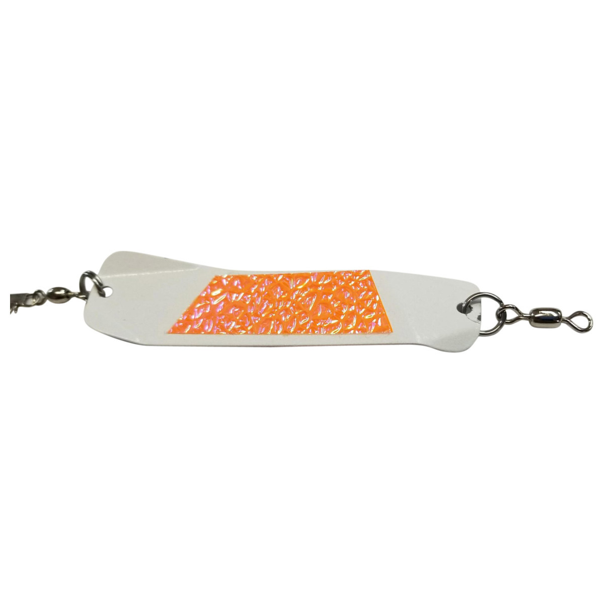 Lake Shore Tackle Micro Flash Dodger - White Orange Crush, 3-7/8in - White Orange Crush Lake Shore Tackle Micro Flash Dodger - White Orange Crush, 3-7/8in - White Orange Crush