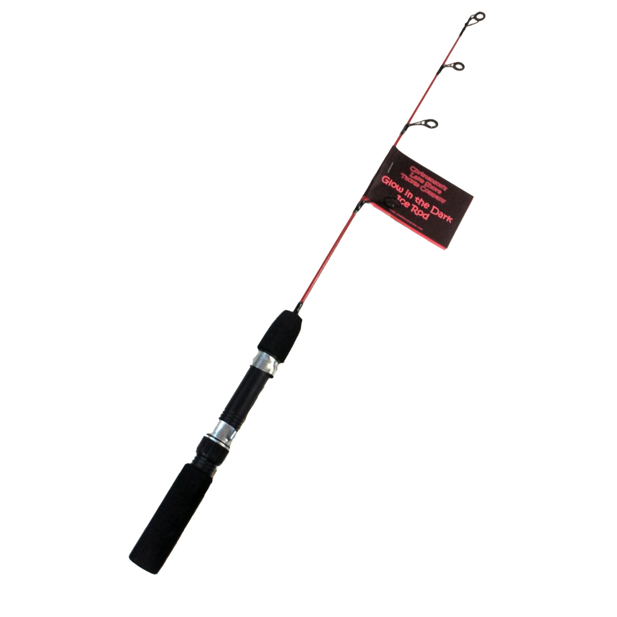 Lakeshore Tackle Glow Ice Fishing Spinning Rod - Red by Sportsman's Warehouse