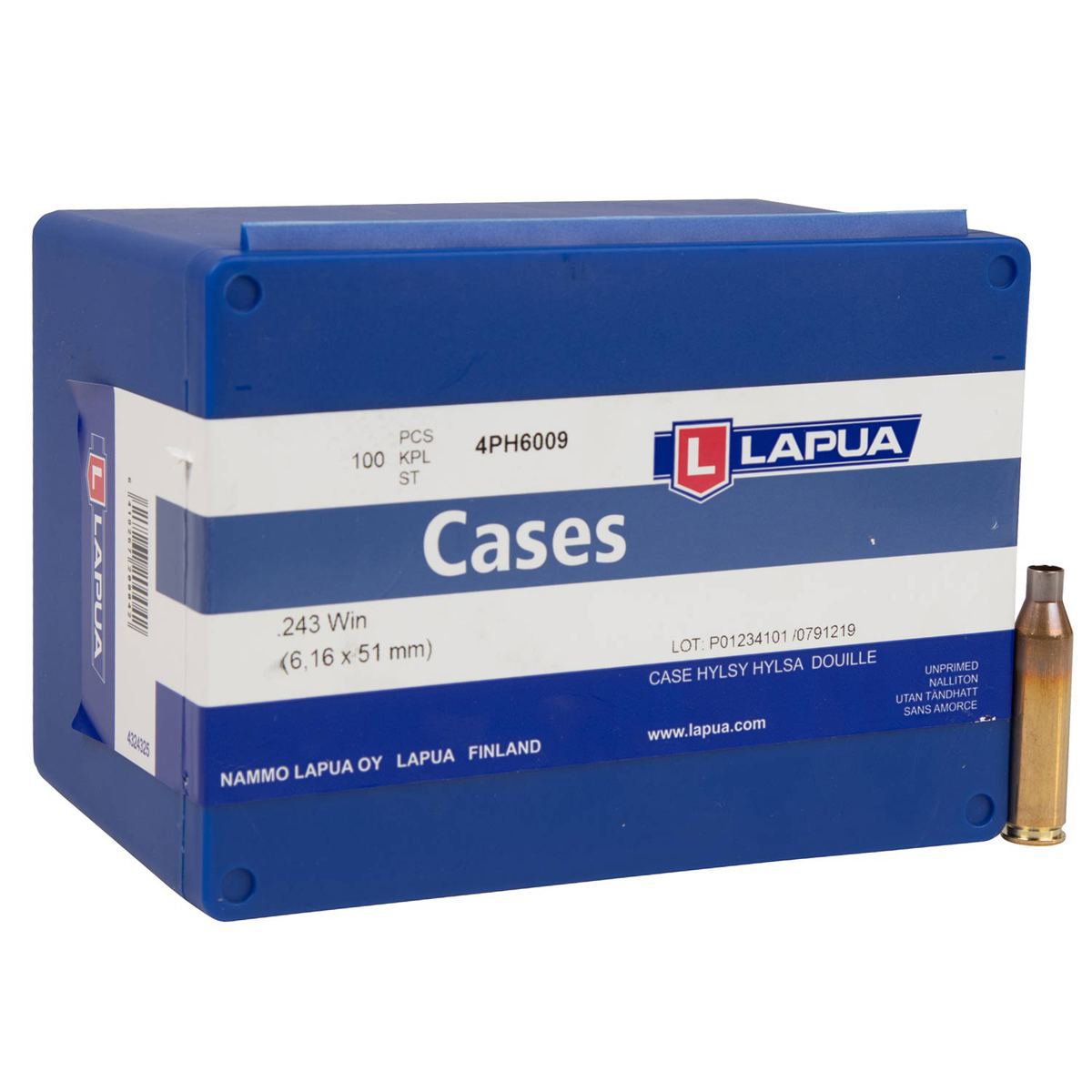 Lapua 243 Winchester Rifle Reloading Brass - 100 Count Lapua 243 Winchester Rifle Reloading Brass - 100 Count