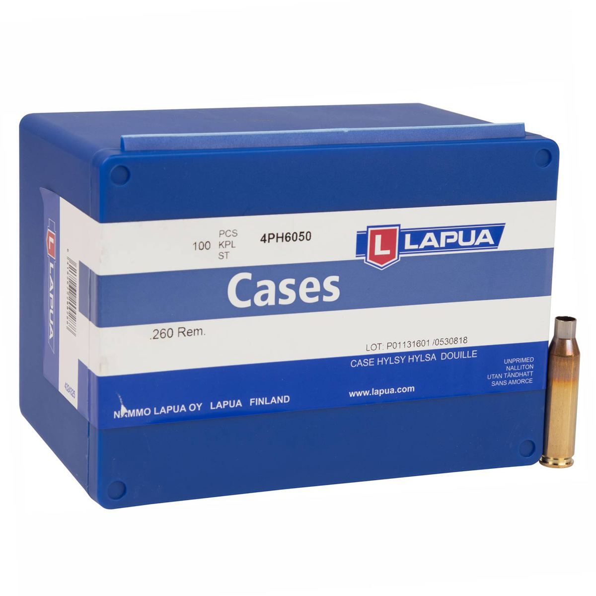 Lapua 260 Remington Rifle Reloading Brass - 100 Count Lapua 260 Remington Rifle Reloading Brass - 100 Count