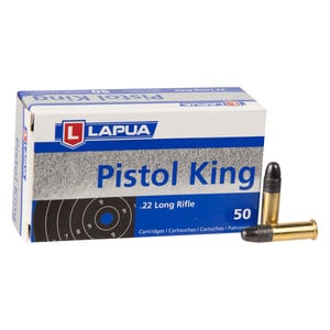 Lapua Pistol King 22 Long Rifle 40gr LRN Rimfire Ammo - 50 Rounds