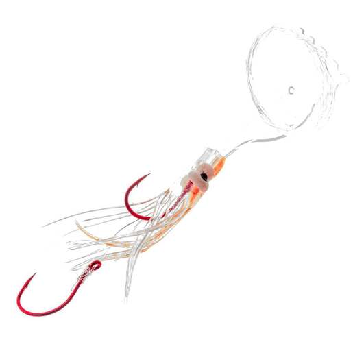 Lost Creek Bill Fish Rigged Hootchie Squid – Double Glow Pink 2 – Soft Baits
