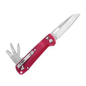 Leatherman FREE K2 Folding Knife and Tool Pocket Knife -  Crimson Red