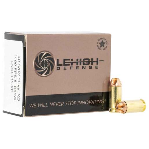 Lehigh Defense 40 S&W 115gr FTM Handgun Ammo Ammo - 20 Rounds 20 Rounds Ammo