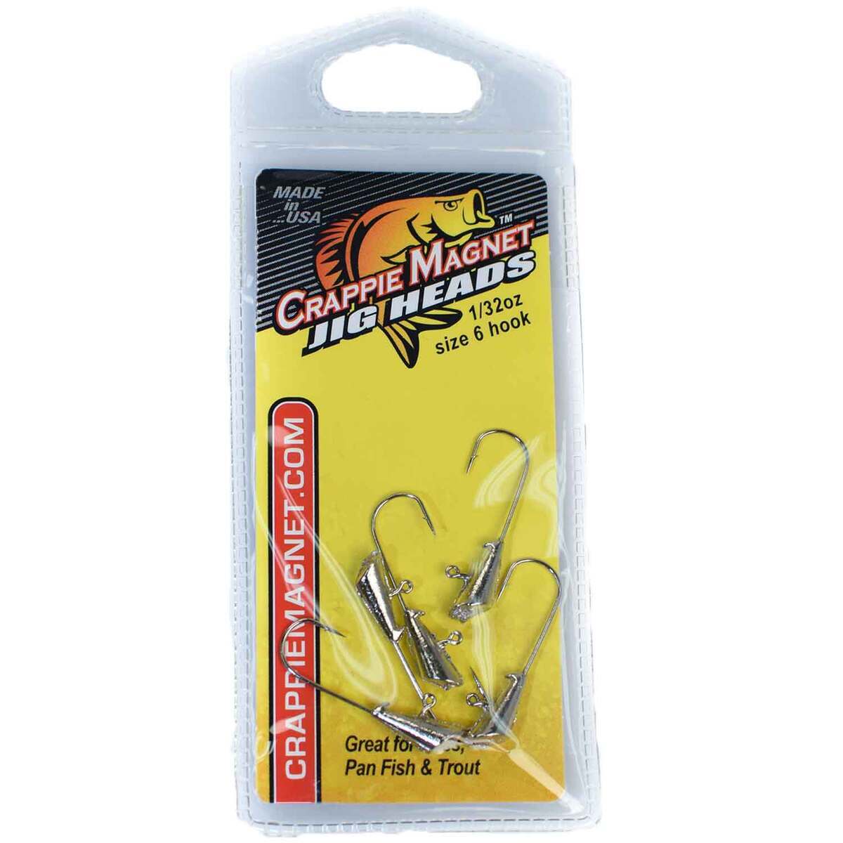 Leland's Crappie Magnet Replacement Jig Heads, Gold