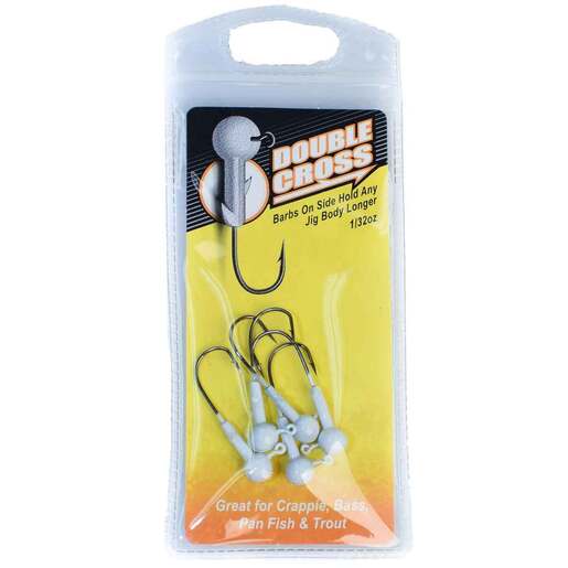 Leland's Lures Double Cross Round Jig Head - Nickel 3