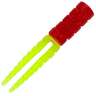 Leland Lures Crappie Magnet Grub - Red Chartreuse - Red Chartreuse