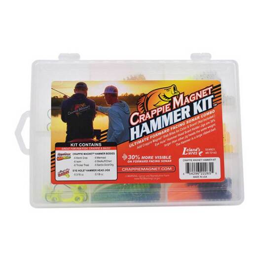Leland’s Lures Crappie Magnet Hammer Kit – 46pc – Assorted