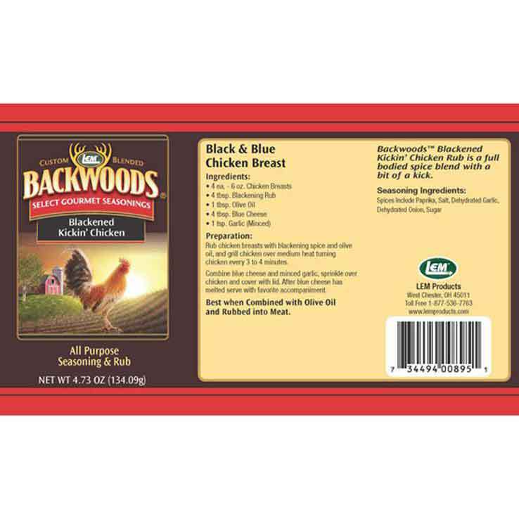 LEM Backwoods Blackened Kickin' Chicken Rub - 4.73oz LEM Backwoods Blackened Kickin' Chicken Rub - 4.73oz