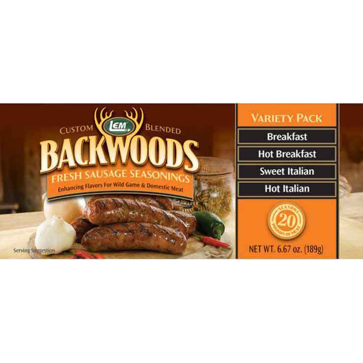 LEM Backwoods Fresh Sausage Seasoning Variety Pack - 6.67oz LEM Backwoods Fresh Sausage Seasoning Variety Pack - 6.67oz