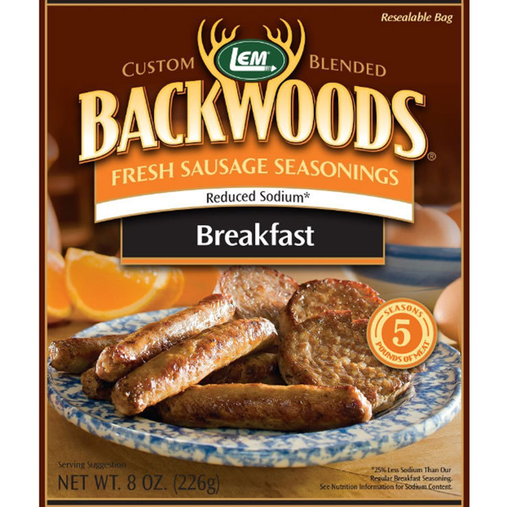 LEM Backwoods Reduced Sodium Fresh Sausage Seasoning - 1.6oz - 1.6oz LEM Backwoods Reduced Sodium Fresh Sausage Seasoning - 1.6oz - 1.6oz