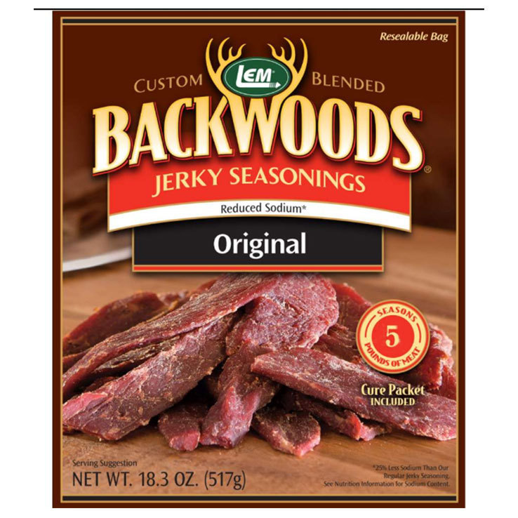 LEM Backwoods Reduced Sodium Original Jerky Seasoning - 3.6oz - 3.6oz LEM Backwoods Reduced Sodium Original Jerky Seasoning - 3.6oz - 3.6oz