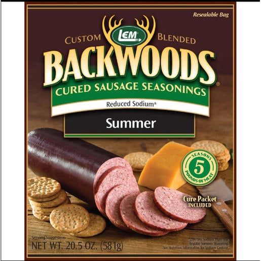 LEM Backwoods Reduced Sodium Summer Sausage Cured Sausage Seasoning - 4.1oz - Lem Products