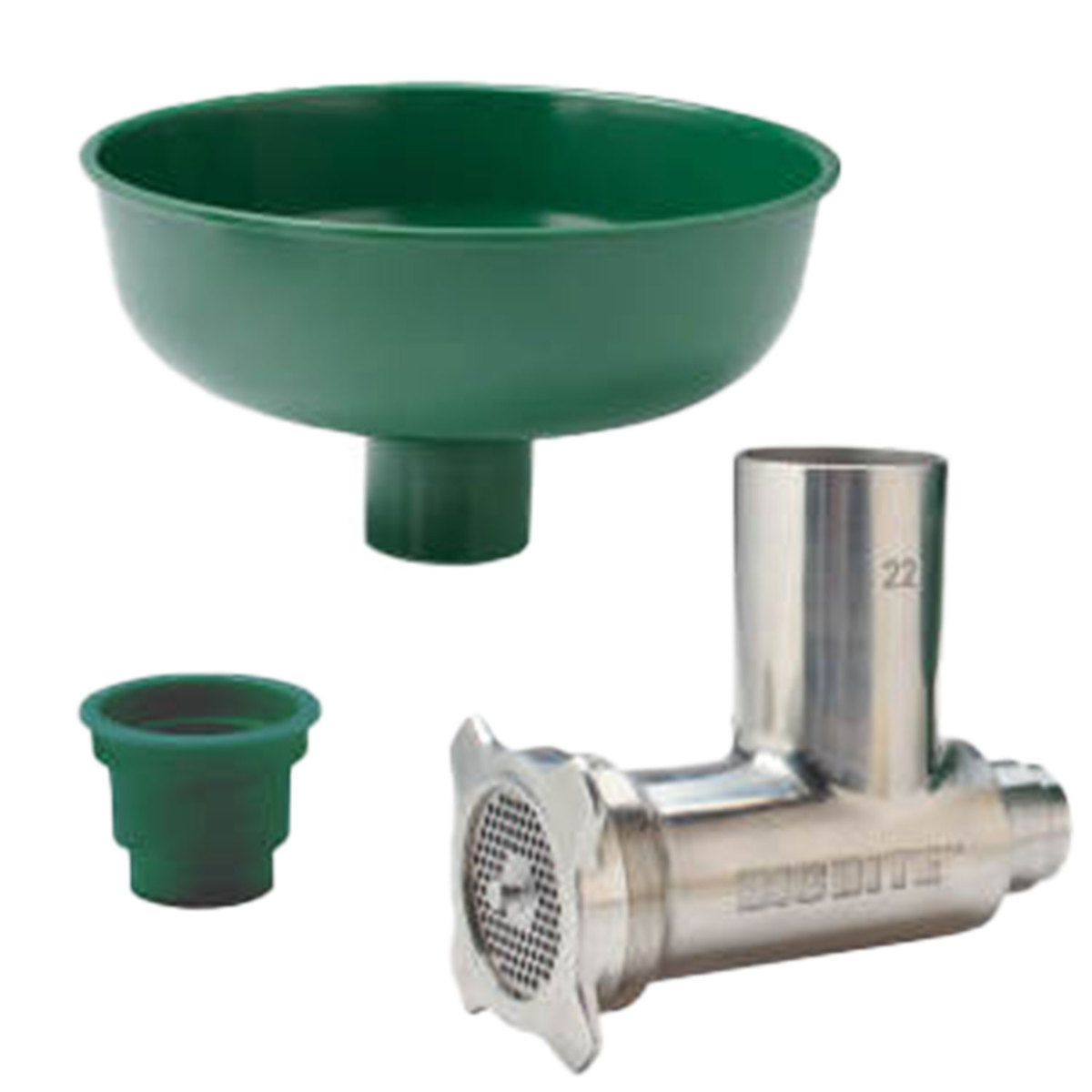 LEM Big Bite Dual Grind Attachment - #8 & #12 Grinders - Green/Silver LEM Big Bite Dual Grind Attachment - #8 & #12 Grinders - Green/Silver