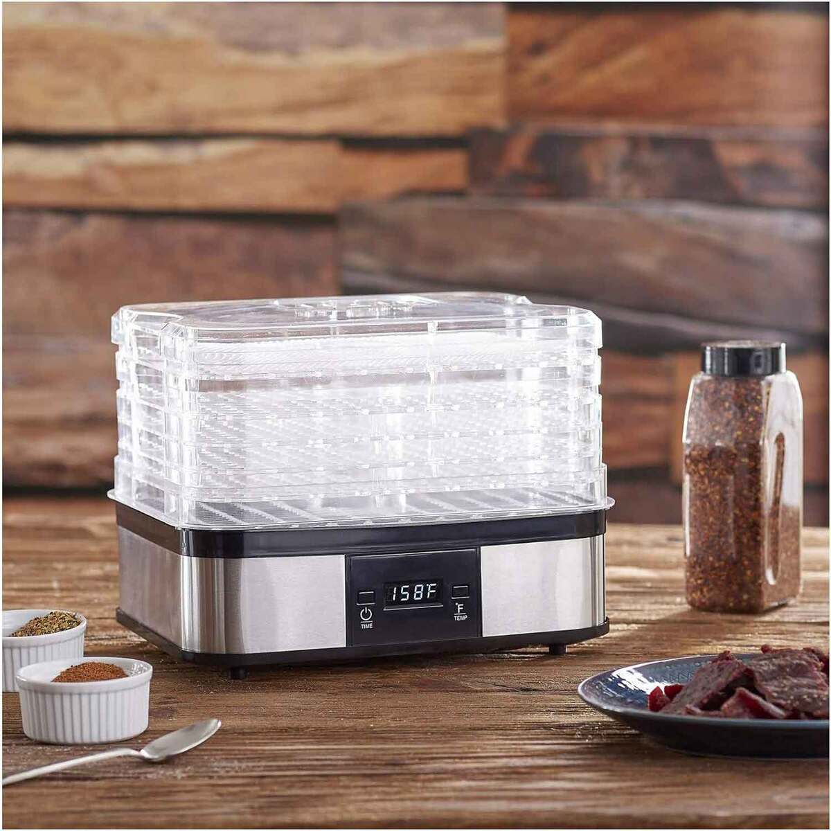 LEM Products 5 Tray Digital Dehydrator - Clear/Silver LEM Products 5 Tray Digital Dehydrator - Clear/Silver