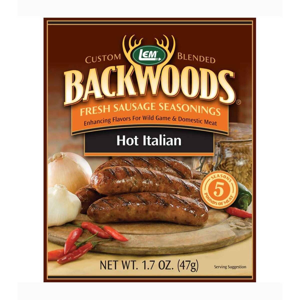 LEM Products Backwoods Hot Italian Fresh Sausage Seasoning - 1.7oz - 1.7oz LEM Products Backwoods Hot Italian Fresh Sausage Seasoning - 1.7oz - 1.7oz