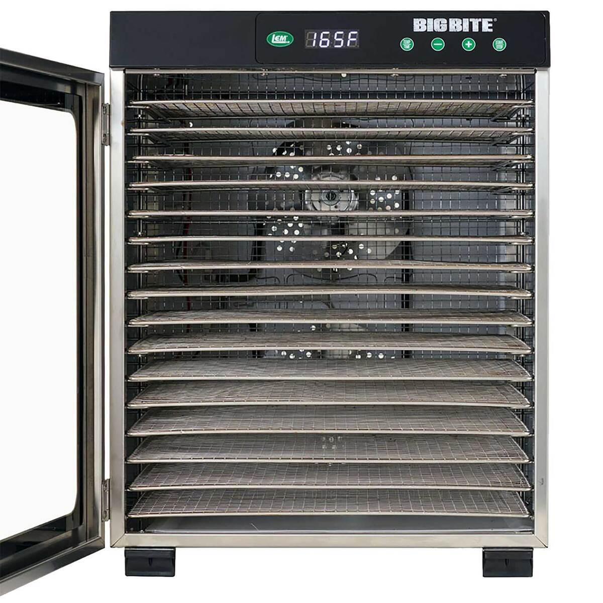 LEM Products BigBite Satinless Steel 16-Tray Dehydrator - 1200 Watts - Silver LEM Products BigBite Satinless Steel 16-Tray Dehydrator - 1200 Watts - Silver