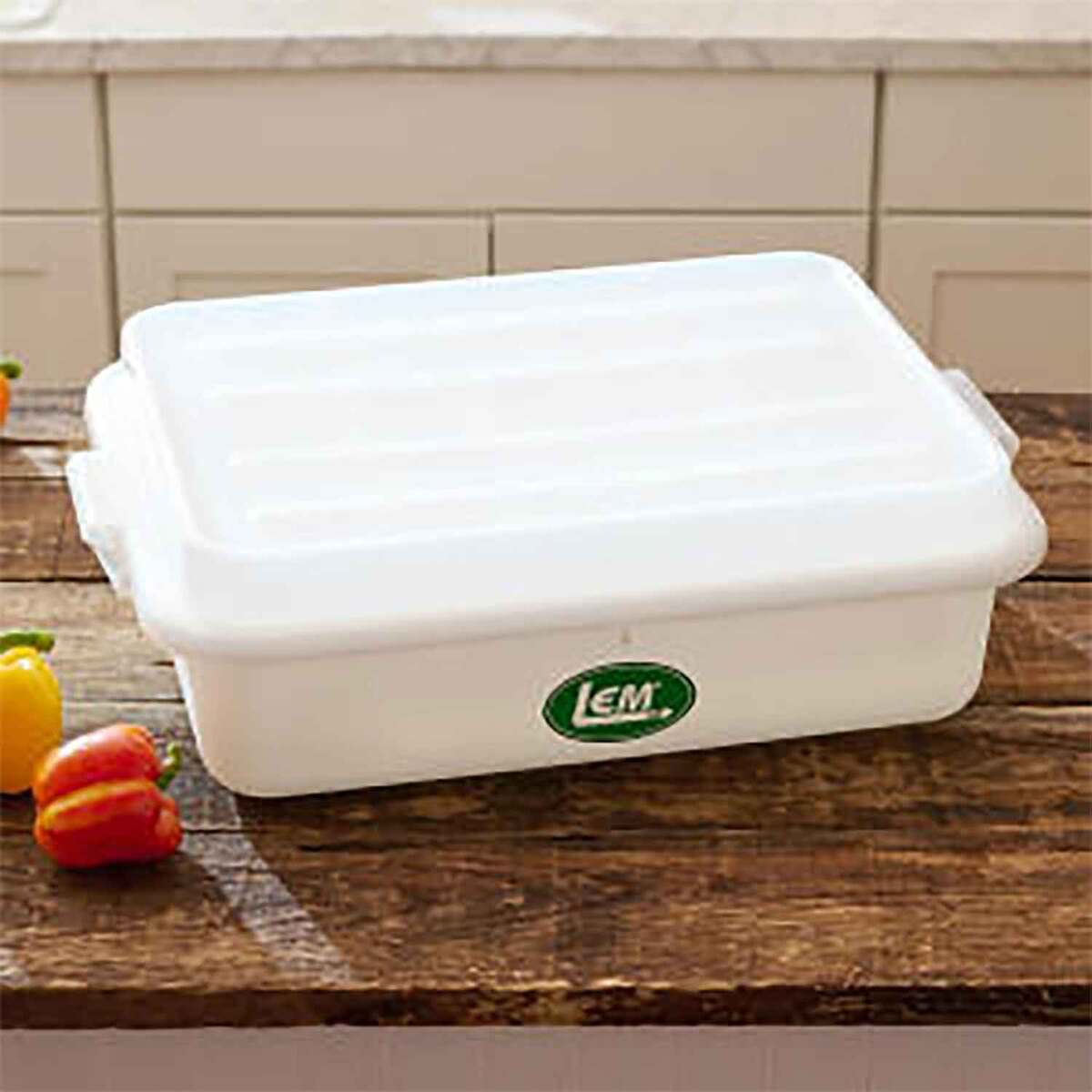 LEM Products Heavy Duty Meat Lug Food Bin - White Pebble LEM Products Heavy Duty Meat Lug Food Bin - White Pebble
