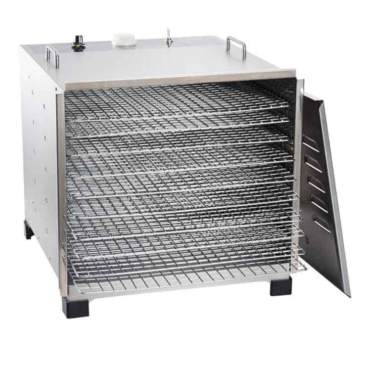 LEM Products Stainless Steel 10 Tray Dehydrator w/12 Hour Timer - Silver LEM Products Stainless Steel 10 Tray Dehydrator w/12 Hour Timer - Silver