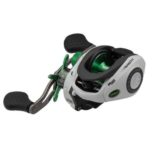 Lew’s Mach 1 Baitcast Casting Reel – White/Green/Black