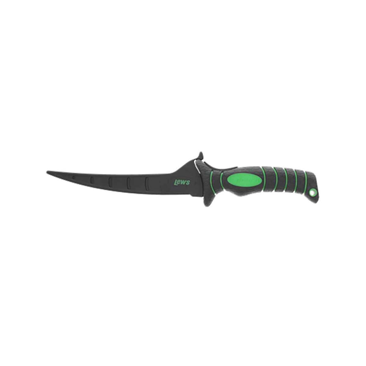 Lew's Mach Fillet Knife With Sheath - 11in - Black/Green Lew's Mach Fillet Knife With Sheath - 11in - Black/Green