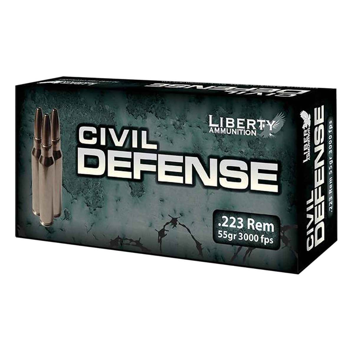 Liberty Civil Defense 223 Remington 55gr HPBT Rifle Ammo - 20 Rounds ...