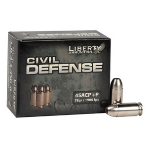 Liberty Civil Defense 45 Auto (ACP) +P 78gr HP Handgun Ammo - 20 Rounds