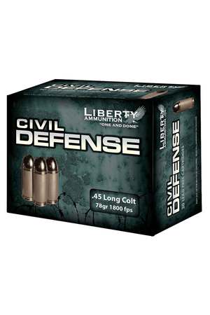 Liberty Civil Defense 45 (Long) Colt 78gr HP Handgun Ammo - 20 Rounds