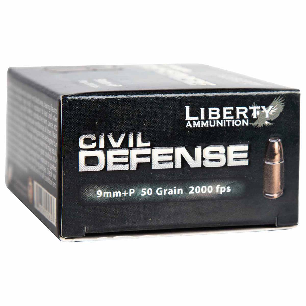 Liberty Civil Defense 9mm Luger +P 50gr HP Handgun Ammo 20 Rounds