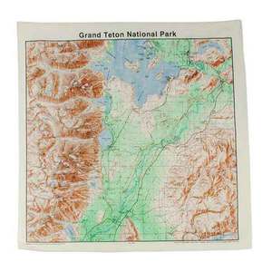 National Parks Topo Bandanas Topographic Map Bandanas - Grand Tetons
