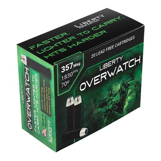 Liberty Overwatch 357 Magnum 70gr OCD Centerfire Handgun Ammo Ammo - 20 Rounds 20 Rounds Ammo