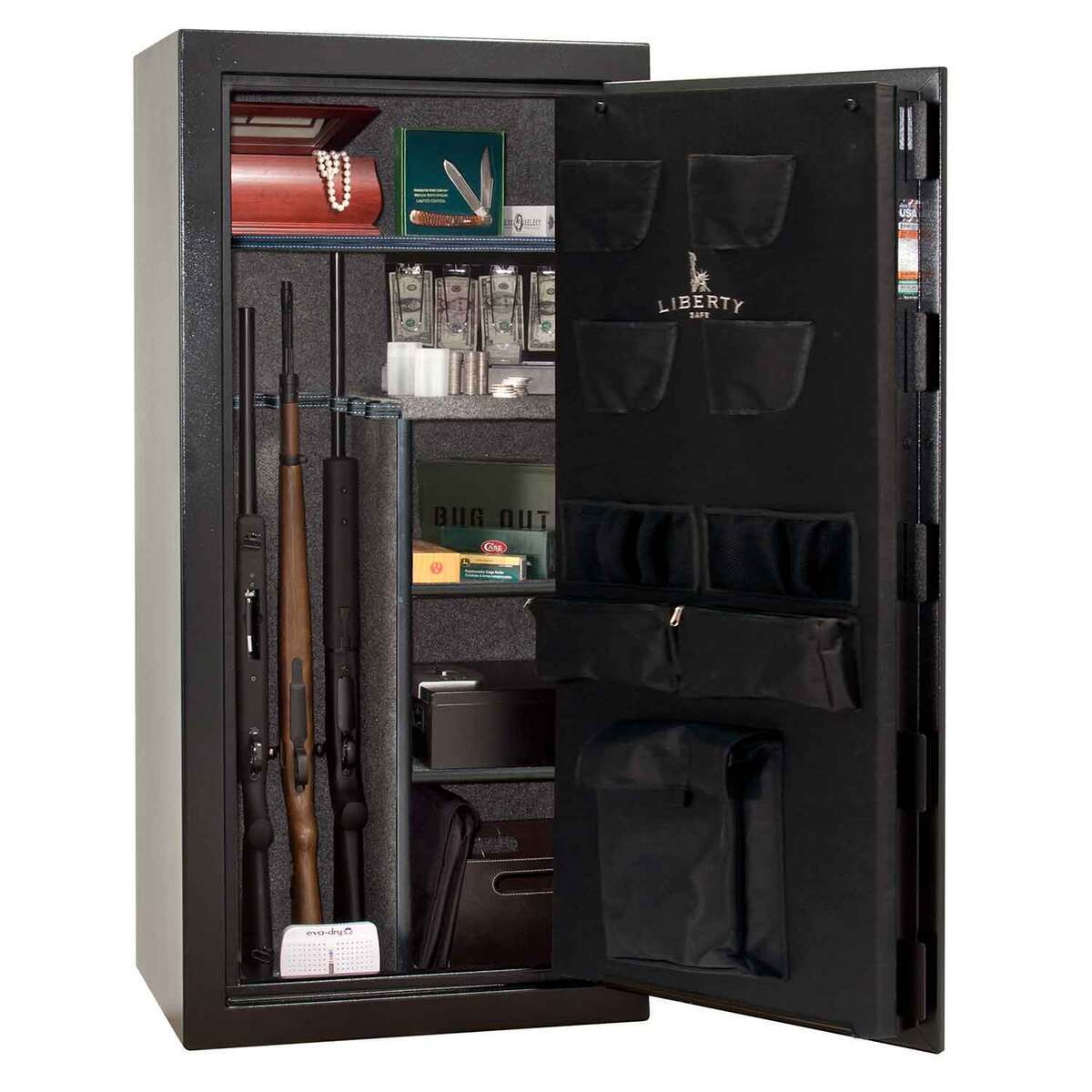 Liberty Safes Centurion 24 Flag w/ Brightview Lights and Handgun Hangers 24 Gun Safe - Black Liberty Safes Centurion 24 Flag w/ Brightview Lights and Handgun Hangers 24 Gun Safe - Black