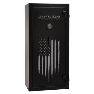 Liberty Safes Centurion 24 Flag w/ Brightview Lights and Handgun Hangers 24 Gun Safe - Black