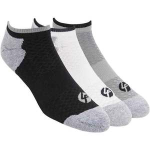 Life Fitness Men's No Show 6 Pack Casual Socks - Black/White/Gray - L