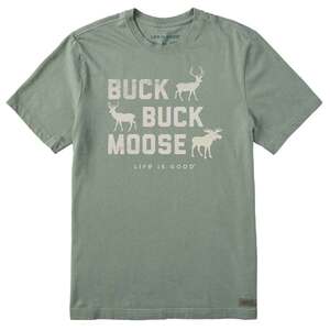 Life Is Good Men's Buck Buck Moose Short Sleeve Casual Shirt